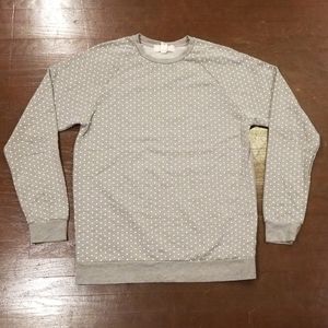 TwentyOne Men 21Men Polka Dot Baseball Crewneck